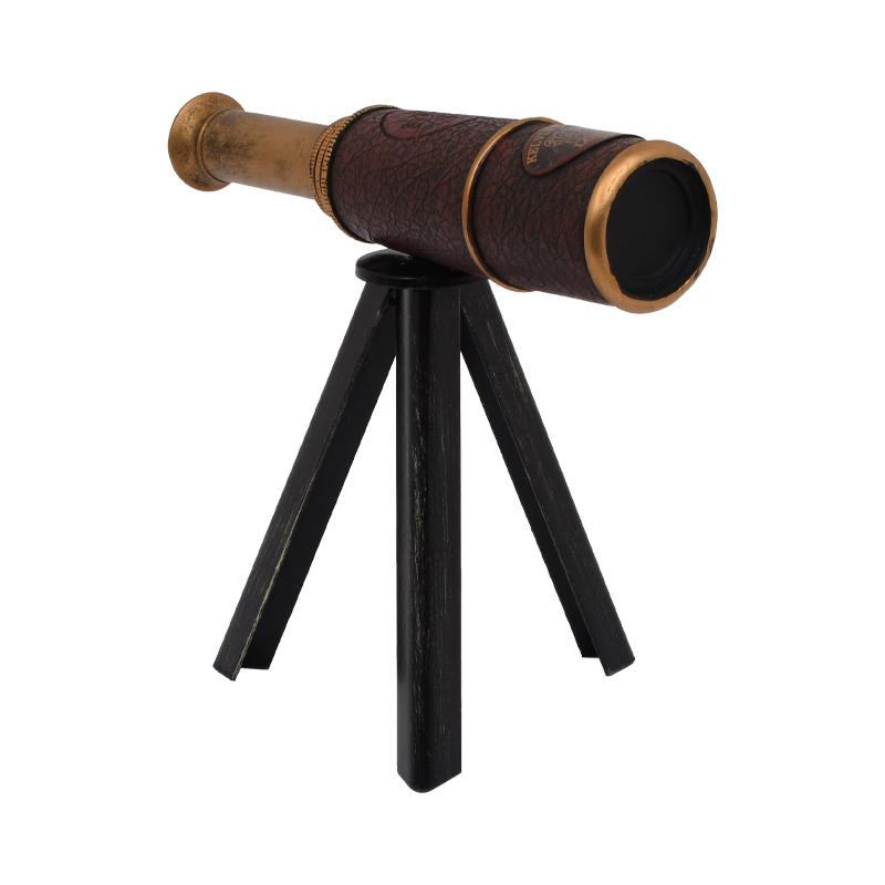 ΕΠΙΤΡΑΠΕΖΙΟ ΔΙΑΚΟΣΜΗΤΙΚΟ "TELESCOPE" ΜΑΥΡΟ-ΚΑΦΕ 23*5*24.5