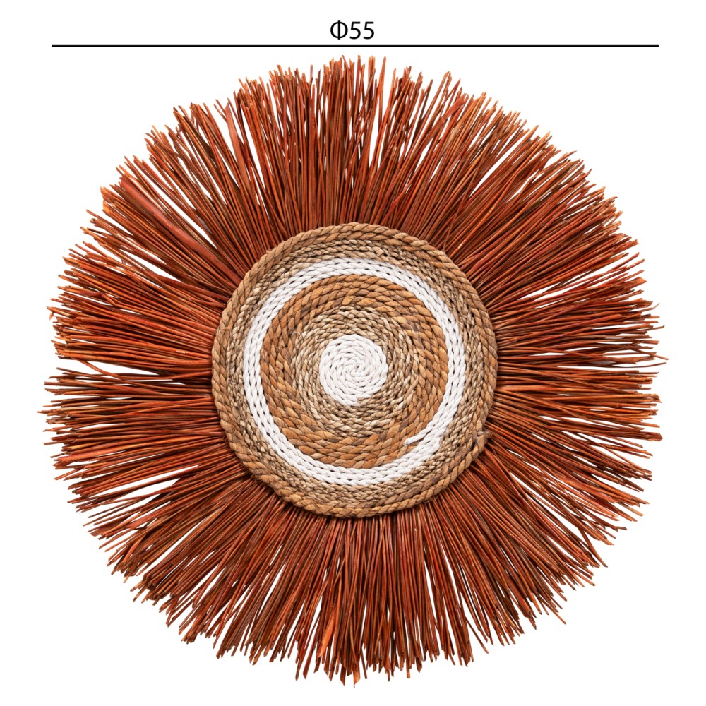 ΔΙΑΚΟΣΜΗΤΙΚΟ ΤΟΙΧΟΥ ΣΤΡΟΓΓΥΛΟ ΑΠΟ ΚΑΛΑΜΙΑ ΚΑΙ ΙΝΕΣ ΜΠΑΝΑΝΑΣ 55x3x55YΕΚεκ.HM7792