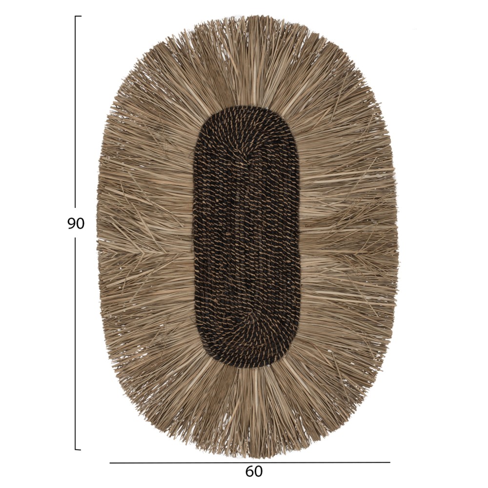 ΔΙΑΚΟΣΜΗΤΙΚΟ ΤΟΙΧΟΥ ΟΒΑΛ ΑΠΟ GRASS ΚΑΙ ΙΝΕΣ ΑΜΠΑΚΑ ΣΕ ΧΡΩΜΑ ΦΥΣΙΚΟ 60x5x90Yεκ.HM7795