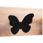 ΚΑΘΡΕΠΤΗΣ ΤΟΙΧΟΥ ΣΤΡΟΓΓΥΛΟΣ SCUTTLE HM4222 FIR WOOD&MDF-BLACK METAL 80x6,5x30,5Υεκ.