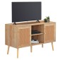 ΕΠΙΠΛΟ TV ΜΕΛΑΜΙΝΗΣ COLM ΜΕ ΠΟΡΤΕΣ RATTAN HM9223.11 ΣΕ ΧΡΩΜΑ ΦΥΣΙΚΟ 120x39x56,5Υεκ.