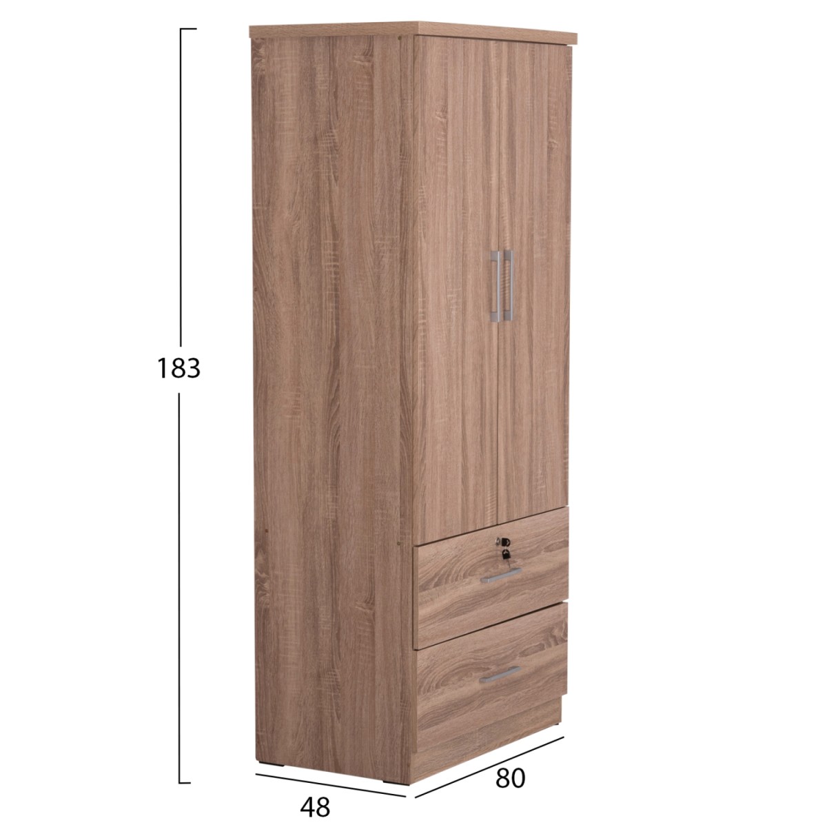 ΝΤΟΥΛΑΠΑ ΜΕ ΣΥΡΤΑΡΙΑ REINA HM2484.11 SONAMA OAK ΜΕΛΑΜΙΝΗ 80x48x183Υεκ.