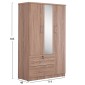 ΝΤΟΥΛΑΠΑ ΜΕ ΚΑΘΡΕΦΤΗ & ΣΥΡΤΑΡΙΑ JARRY HM2485.11 SONAMA OAK ΜΕΛΑΜΙΝΗ 119x48x183Υεκ