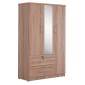 ΝΤΟΥΛΑΠΑ ΜΕ ΚΑΘΡΕΦΤΗ & ΣΥΡΤΑΡΙΑ JARRY HM2485.11 SONAMA OAK ΜΕΛΑΜΙΝΗ 119x48x183Υεκ