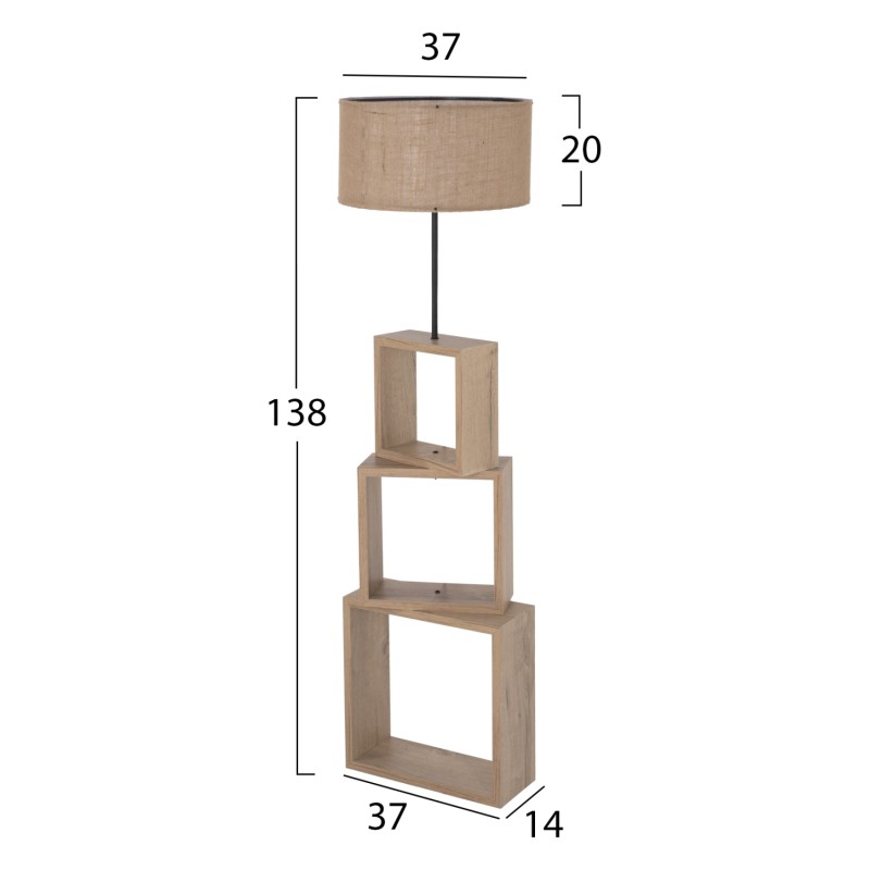 ΦΩΤΙΣΤΙΚΟ ΔΑΠΕΔΟΥ MDF ΣΟΝΑΜΑ-ΜΠΕΖ ΚΑΠΕΛΟ HM7608.03 Φ38x140Υεκ.