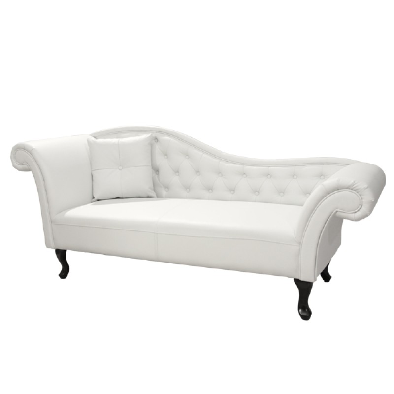 ΑΝΑΚΛΙΝΔΡΟ T.CHESTERFIELD NIOVI HM3007.02 PU ΛΕΥΚΟ-ΜΑΥΡΑ ΠΟΔΙΑ 190x61x84Yεκ.