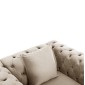 ΠΟΛΥΘΡΟΝΑ τ.CHESTERFIELD MOBAR HM3261.02 ΚΡΕΜ ΒΕΛΟΥΔΟ-ΜΕΤΑΛΛΙΚΑ ΠΟΔΙΑ 99x86,5x77Υεκ.