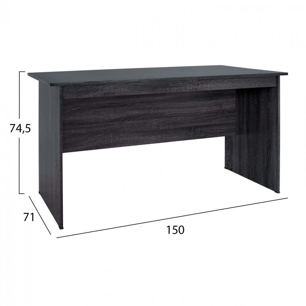 ΓΡΑΦΕΙΟ ΜΕΛΑΜΙΝΗΣ HAYDEN 150x71x74,5 HM2284.01 ΣΕ ΑΝΘΡΑΚΙ ΧΡΩΜΑ