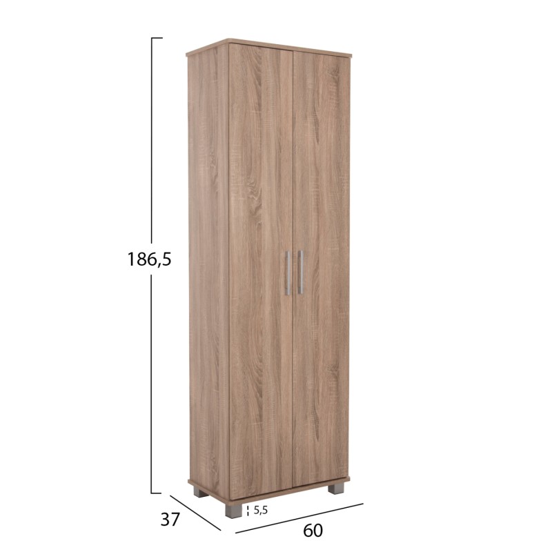 ΠΑΠΟΥΤΣΟΘΗΚΗ-ΝΤΟΥΛΑΠΑ CLUSE HM2403.20 ΜΕΛΑΜΙΝΗ SONAMA OAK ΧΡΩΜΑ 60Χ37Χ186,5Υεκ.