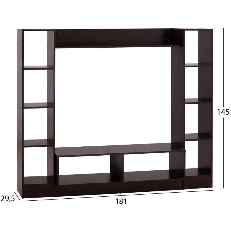 ΣΥΝΘΕΣΗ ΤΗΛΕΟΡΑΣΗΣ JAZMIN HM2255.01 WENGE 181x29,5x145 εκ.