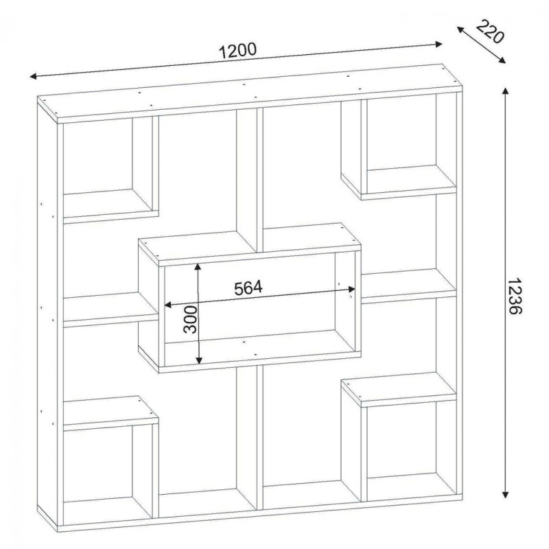 ΒΙΒΛΙΟΘΗΚΗ YOLANTHE ΜΕΛΑΜΙΝΗΣ HM9029.01 ΛΕΥΚΗ 120x22x123,6Υ εκ.