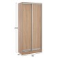 ΝΤΟΥΛΑΠΑ ΣΥΡΟΜΕΝΗ ADLER ΜΕΛΑΜΙΝΗΣ 90x45x210Yεκ. SONAMA OAK 2ΦΥΛΛΗ HM2436.01