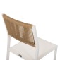 ΚΑΡΕΚΛΑ ΑΛΟΥΜΙΝΙΟΥ ΛΕΥΚΗ ΜΠΕΖ RATTAN & TEXTLINE HM5921.02 46x55,5x83Yεκ.