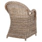 ΠΟΛΥΘΡΟΝΑ ΜΕ ΕΚΡΟΥ ΜΑΞΙΛΑΡΙ KEYLA HM9536 ΚΑΦΕ RATTAN 63x65x87Υεκ.