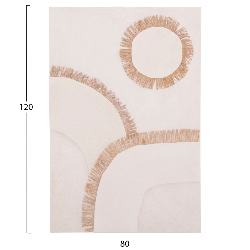 ΠΙΝΑΚΑΣ ΟΡΘΟΓΩΝΙΟΣ ΣΕΙΡΑ SANTORINI HM4531 MDF ΥΠΟΛΕΥΚΟ-ΔΙΑΚΟΣΜΗΣΗ ΜΠΕΖ 80x4,5(πάχος)x120Υεκ.