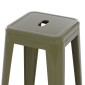 ΣΚΑΜΠΟ BAR ΜΕΤΑΛΛΙΚΟ MELITA ΣΕ DARK OLIVE GREEN HM8642.03 43x43x78 εκ.