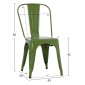 ΚΑΡΕΚΛΑ ΜΕΤΑΛΛΙΚΗ MELITA ΣΕ LIGHT OLIVE GREEN 43x50x82Y εκ. HM8641.13