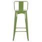 ΣΚΑΜΠΟ BAR ΜΕΤΑΛΛΙΚΟ MELITA ME ΠΛΑΤΗ ΣΕ LIGHT OLIVE GREEN HM8643.13 43Χ43Χ100εκ.