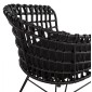 ΠΟΛΥΘΡΟΝΑ ΤΥΠΟΥ ΦΩΛΙΑ ΜΕΤΑΛΛΙΚΗ ALLEGRA HM5456.02 ΜΕ WICKER ΜΑΥΡΟ 59Χ56,5Χ83Υ εκ.