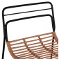 ΣΚΑΜΠΟ ΜΕΤΑΛΛΙΚΟ ALLEGRA HM5642 ΜΕ WICKER ΣΕ ΜΠΕΖ ΑΠΟΧΡΩΣΗ 48x53x100 εκ.