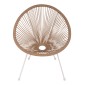 ΠΟΛΥΘΡΟΝΑ ACAPULCO Τ. ΦΩΛΙΑ ΜΕΤΑΛΛΟ ΛΕΥΚΟ ΜΕ TWISTED WICKER HM5871.02 70x73x79 εκ.