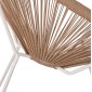 ΠΟΛΥΘΡΟΝΑ ACAPULCO Τ. ΦΩΛΙΑ ΜΕΤΑΛΛΟ ΛΕΥΚΟ ΜΕ TWISTED WICKER HM5871.02 70x73x79 εκ.