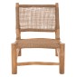 ΚΑΡΕΚΛΑ LONDER HM5986 ΞΥΛΟ TEAK ΣΕ ΦΥΣΙΚΟ ΚΑΙ ΣΥΝΘΕΤΙΚΟ RATTAN 63x77x77Υεκ.