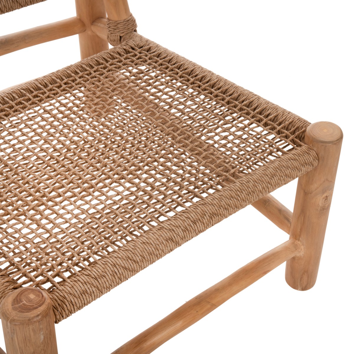 ΚΑΡΕΚΛΑ LONDER HM5986 ΞΥΛΟ TEAK ΣΕ ΦΥΣΙΚΟ ΚΑΙ ΣΥΝΘΕΤΙΚΟ RATTAN 63x77x77Υεκ.