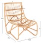 ΠΟΛΥΘΡΟΝΑ GRINN HM9815.01 ΡΑΒΔΟΙ RATTAN ΣΕ ΦΥΣΙΚΟ 56,5x73,5x79,5Υ εκ.