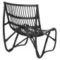 ΠΟΛΥΘΡΟΝΑ GRINN HM9815.02 ΡΑΒΔΟΙ RATTAN ΣΕ ΜΑΥΡΟ 56,5x73,5x79,5Υ εκ.