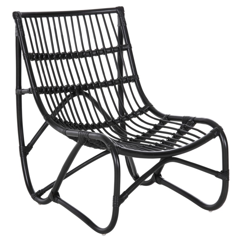 ΠΟΛΥΘΡΟΝΑ GRINN HM9815.02 ΡΑΒΔΟΙ RATTAN ΣΕ ΜΑΥΡΟ 56,5x73,5x79,5Υ εκ.