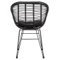 ΠΟΛΥΘΡΟΝΑ ΜΕ ΜΑΞΙΛΑΡΙ ΜΕΤΑΛΛΙΚΗ ALLEGRA HM5450.32 ΜΕ WICKER ΜΑΥΡΟ 58x59x82Υεκ.