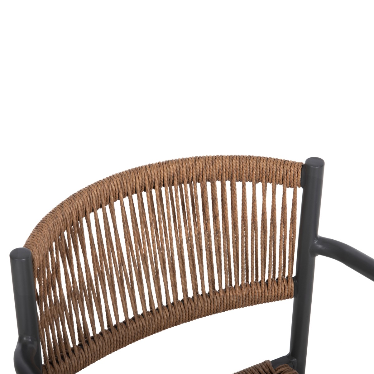 ΠΟΛΥΘΡΟΝΑ ΑΛΟΥΜΙΝΙΟΥ STER HM5786.12 ΑΝΘΡΑΚΙ-ΣΥΝΘ.RATTAN ΜΠΕΖ 55,5x53x78Υεκ.