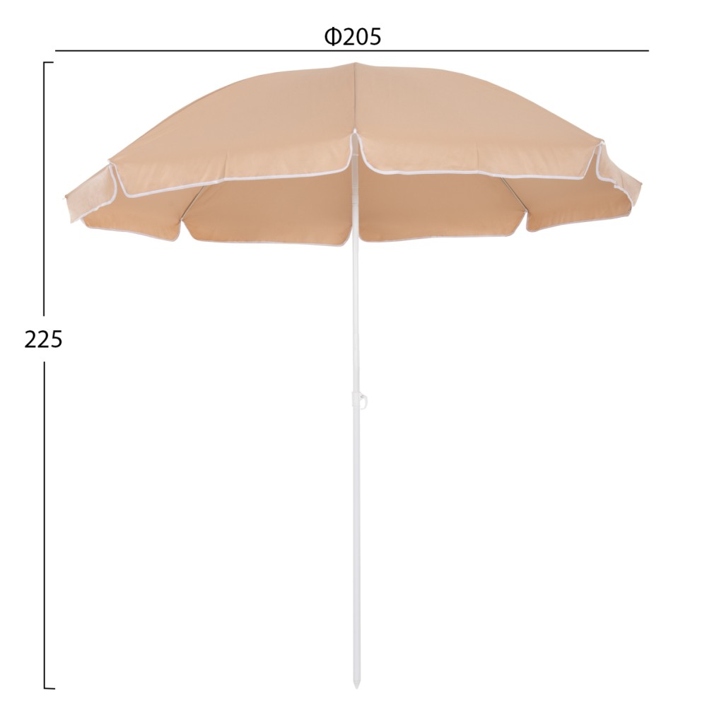 ΟΜΠΡΕΛΑ ΘΑΛΑΣΣΗΣ RANDALL 8 FIBERGLASS ΑΚΤΙΝΕΣ 2.20μ HM6015.04 MOKA