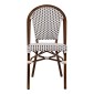 ΚΑΡΕΚΛΑ BISTRO ΑΛΟΥΜΙΝΙΟΥ BAMBOO LOOK ΜΕ ΛΕΥΚΟ-ΜΑΥΡΟ RATTAN HM5566.01 45x54x90Υεκ.