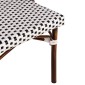 ΚΑΡΕΚΛΑ BISTRO ΑΛΟΥΜΙΝΙΟΥ BAMBOO LOOK ΜΕ ΛΕΥΚΟ-ΜΑΥΡΟ RATTAN HM5566.01 45x54x90Υεκ.