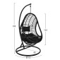 ΚΡΕΜΑΣΤΗ ΠΟΛΥΘΡΟΝΑ ΦΩΛΙΑ CALLIE HM5541.02 ΜΕ ΜΑΥΡΟ WICKER & ΜΑΞΙΛΑΡΙΑ Φ105Χ195Υ εκ.