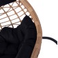 ΚΡΕΜΑΣΤΗ ΦΩΛΙΑ LUCIA HM5676.04 ΜΠΕΖ WICKER & ΜΑΥΡΟ ΜΕΤΑΛΛΟ Φ95Χ195Υεκ.