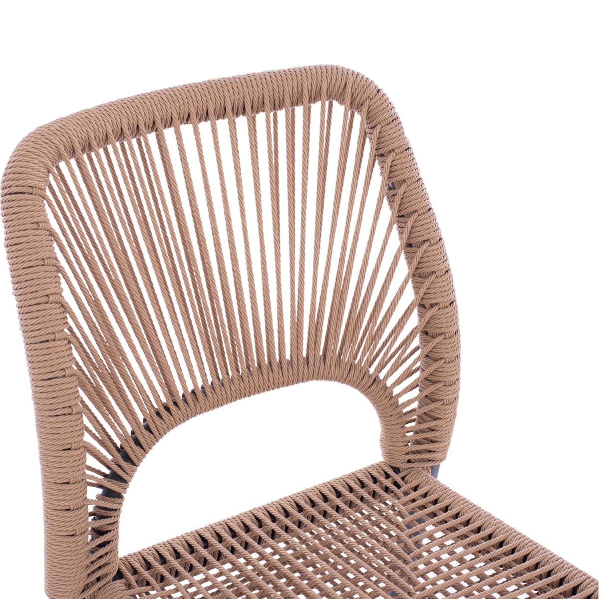 ΚΑΡΕΚΛΑ ΑΛΟΥΜΙΝΙΟΥ ΓΚΡΙ ΜΕ P.E.TWIST RATTAN ΜΠΕΖ HM5770.02 45x63x82Υ εκ.