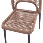 ΚΑΡΕΚΛΑ ΑΛΟΥΜΙΝΙΟΥ ΓΚΡΙ ΜΕ P.E.TWIST RATTAN ΜΠΕΖ HM5770.02 45x63x82Υ εκ.