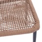 ΚΑΡΕΚΛΑ ΑΛΟΥΜΙΝΙΟΥ ΓΚΡΙ ΜΕ P.E.TWIST RATTAN ΜΠΕΖ HM5770.02 45x63x82Υ εκ.