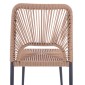 ΚΑΡΕΚΛΑ ΑΛΟΥΜΙΝΙΟΥ ΓΚΡΙ ΜΕ P.E.TWIST RATTAN ΜΠΕΖ HM5770.02 45x63x82Υ εκ.