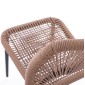 ΚΑΡΕΚΛΑ ΑΛΟΥΜΙΝΙΟΥ ΓΚΡΙ ΜΕ P.E.TWIST RATTAN ΜΠΕΖ HM5770.02 45x63x82Υ εκ.