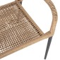 ΠΟΛΥΘΡΟΝΑ ΑΛΟΥΜΙΝΙΟΥ NOJO HM5771.02 ΓΚΡΙ ΜΕ P.E.TWIST RATTAN ΜΠΕΖ 55x63x82Y εκ.