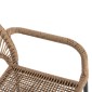 ΠΟΛΥΘΡΟΝΑ ΑΛΟΥΜΙΝΙΟΥ NOJO HM5771.02 ΓΚΡΙ ΜΕ P.E.TWIST RATTAN ΜΠΕΖ 55x63x82Y εκ.