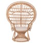 ΠΟΛΥΘΡΟΝΑ ROYAL PEACOCK HM9342 RATTAN ΣΕ ΦΥΣΙΚΟ-ΜΑΞΙΛΑΡΙ ΜΠΕΖ 114x72x150Yεκ.