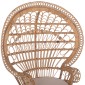 ΠΟΛΥΘΡΟΝΑ ROYAL PEACOCK HM9342 RATTAN ΣΕ ΦΥΣΙΚΟ-ΜΑΞΙΛΑΡΙ ΜΠΕΖ 114x72x150Yεκ.