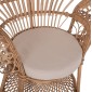 ΠΟΛΥΘΡΟΝΑ ROYAL PEACOCK HM9342 RATTAN ΣΕ ΦΥΣΙΚΟ-ΜΑΞΙΛΑΡΙ ΜΠΕΖ 114x72x150Yεκ.