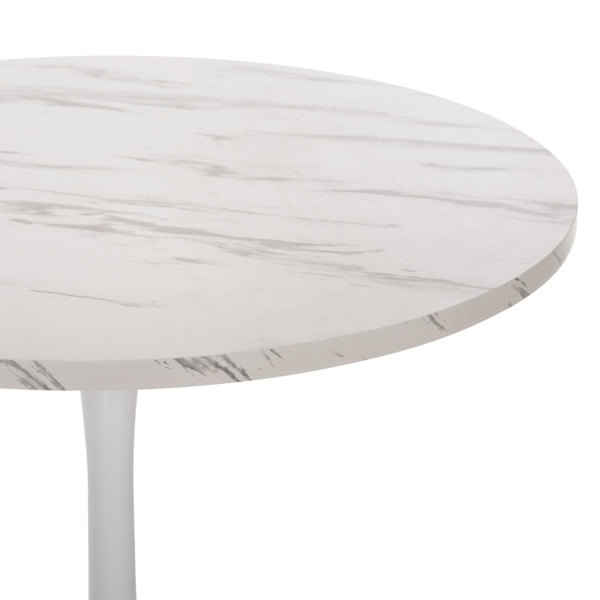 ΤΡΑΠΕΖΙ ΤΡΑΠΕΖΑΡΙΑΣ ROLLO HM9421.01 ΣΤΡΟΓΓΥΛΟ WHITE MARBLE Φ90x74Y εκ.