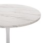 ΤΡΑΠΕΖΙ ΤΡΑΠΕΖΑΡΙΑΣ ROLLO HM9421.01 ΣΤΡΟΓΓΥΛΟ WHITE MARBLE Φ90x74Y εκ.